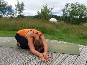Childs Pose with Side Stretch Yin yoga Sequence